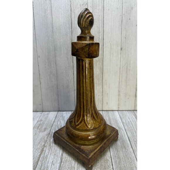 Vtg Obelisk Finial Style Mantel Table Architectural Sculpture Decor 10.5'' Tall - Picture 1 of 8
